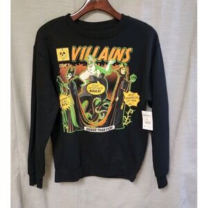 Disney Women's Villains Long Sleeves Sweatshirt Black Size S (4-6)
